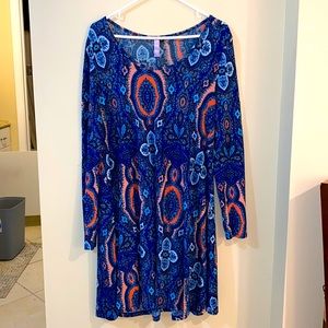 SUPER comfy blue and pink paisley dress. Perfect condition!